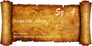 Szmolár Alex névjegykártya